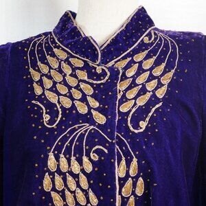 #506 Purple and Gold Overcoat